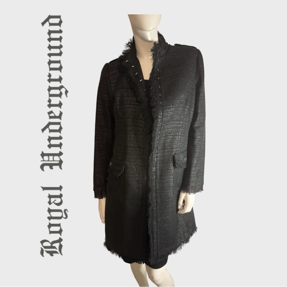 Royal Underground Textured Black Women's Jacket Size Large